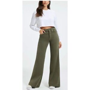 Good American Palazzo Pants – Women’s Size 4 / 27 – Green (Fern) Wide Leg
